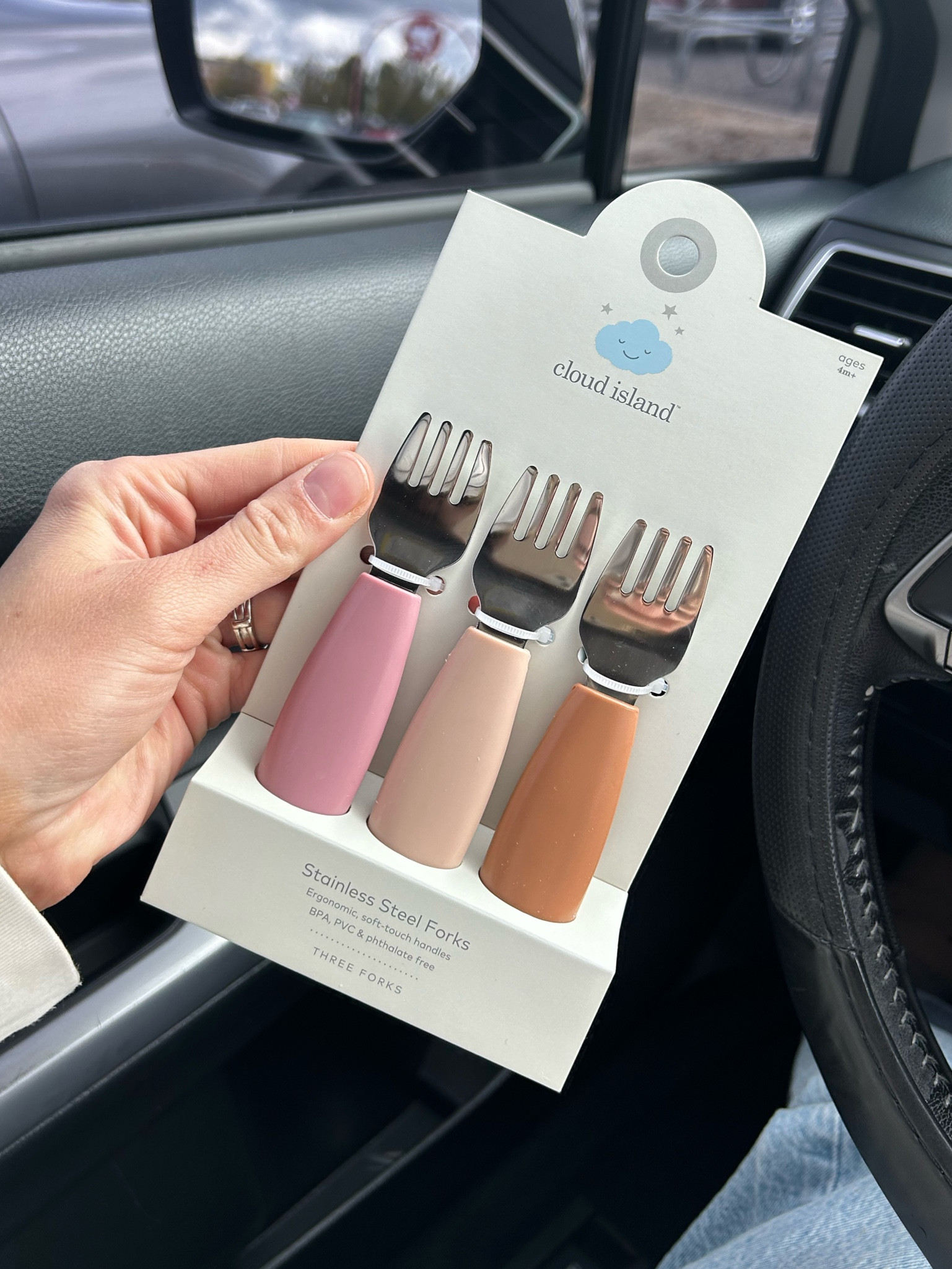 Fork pack $2.99, set of 3! Matches bowl set :)