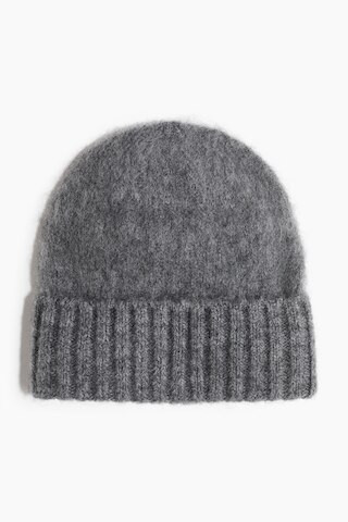 H & M - Fuzzy Wool-Blend Beanie - Gray | H&M (US + CA)