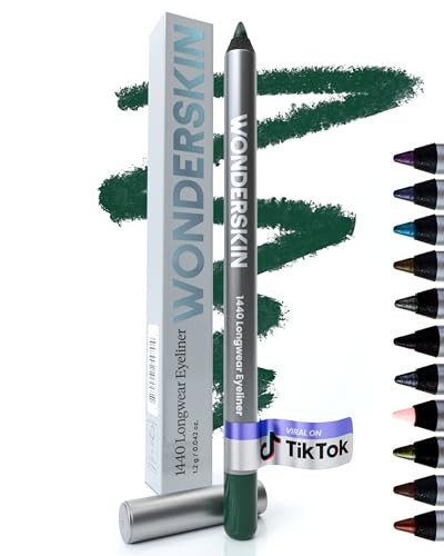 Wonderskin Eyeliner Pencil, 1440 Longwear Green Eyeliner Pencil - Waterproof, Sharpenable & Smudge Proof | Amazon (US)