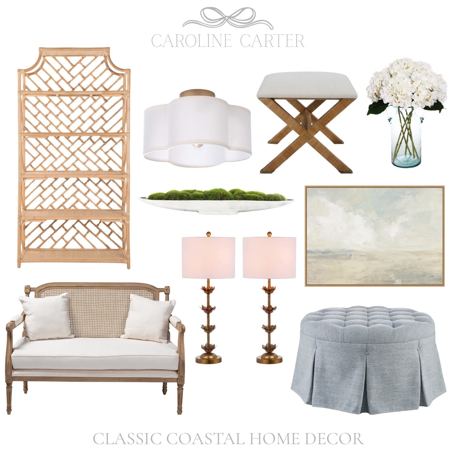 Classic coastal finds with timeless charm—light wood, soft blues, and elegant details for a curated home 

classic coastal, coastal grandmillennial, timeless home decor, neutral home, blue and white decor, rattan furniture, cane furniture, slipcovered ottoman, coastal lighting, traditional coastal, elegant home, curated home, seaside style

#LTKHome