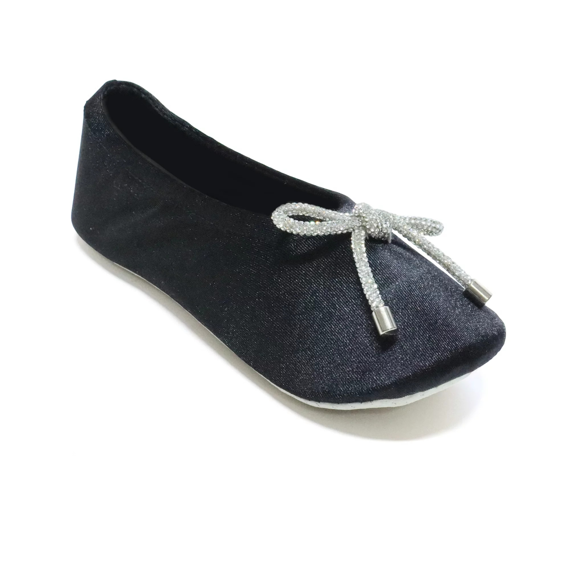 isotoner Satin Ballerina Women's Bow Accent Slippers | Kohl's