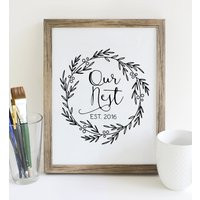 Personalized Our Nest Wall Art | Print Home Decor 11"" X 14"" Framed Or Unframed | Etsy (US)