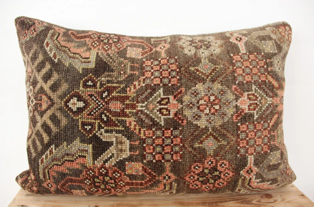 Persian Pillow Cover, 16 X 24 Decorative Pillow, Handmade Pillow, Couch Pillow, Boho Throw Pillow... | Etsy (US)