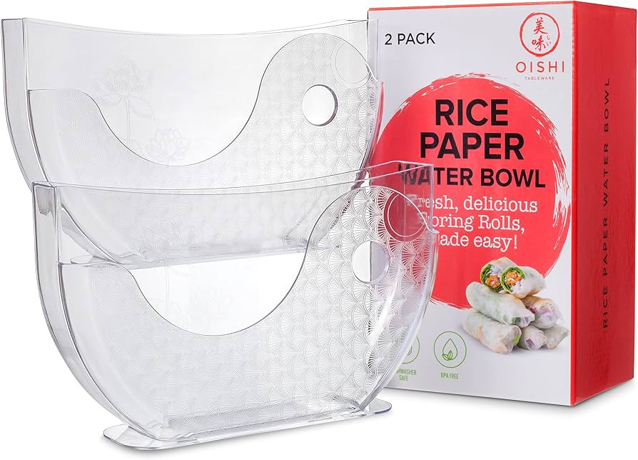 Rice Paper Water Bowl - Spring Roll Water Bowl, Rice Paper Holder for Rice Paper Wrappers for Spr... | Amazon (US)