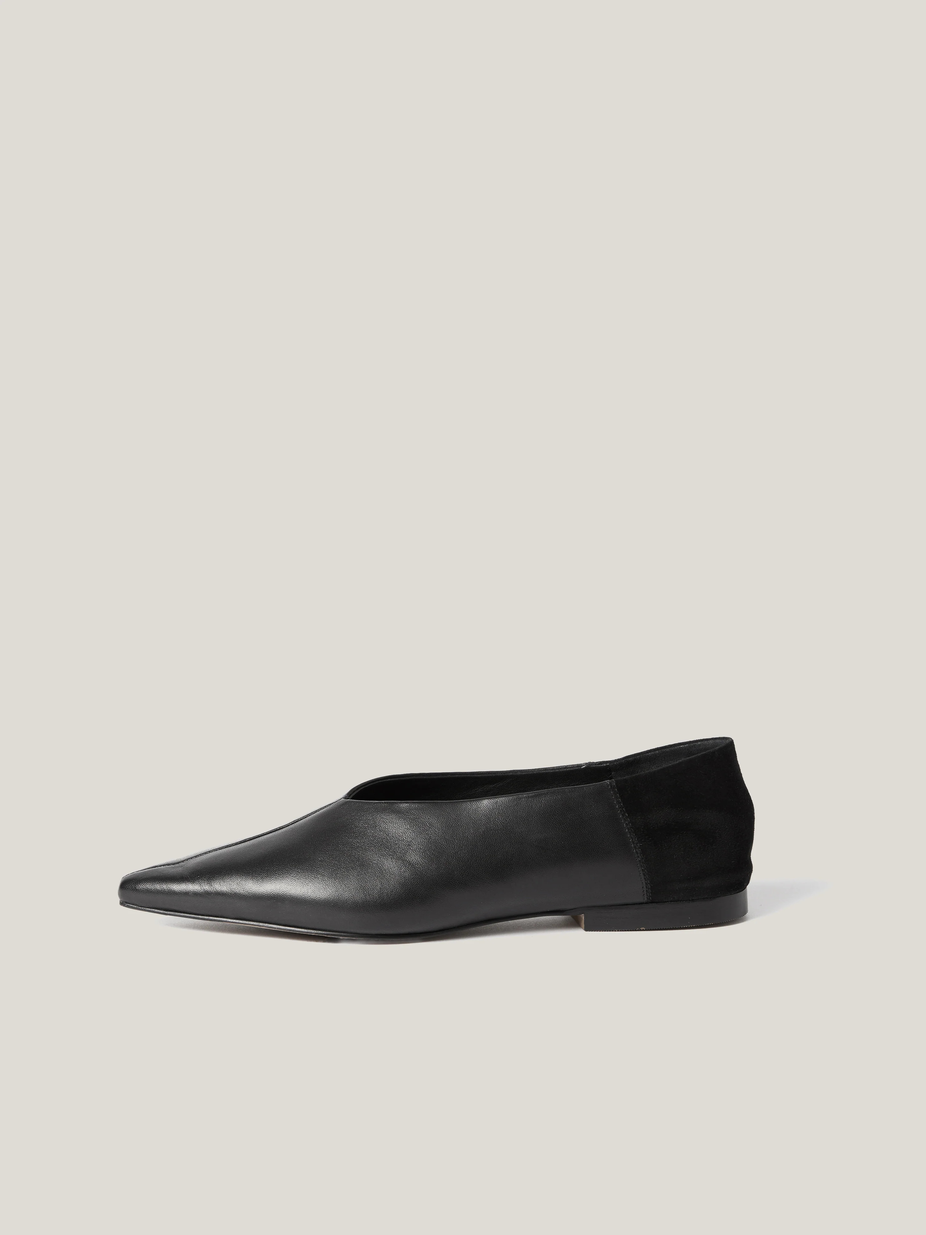 Linnie Flat Pointed Ballerina | Black | Jigsaw (UK)