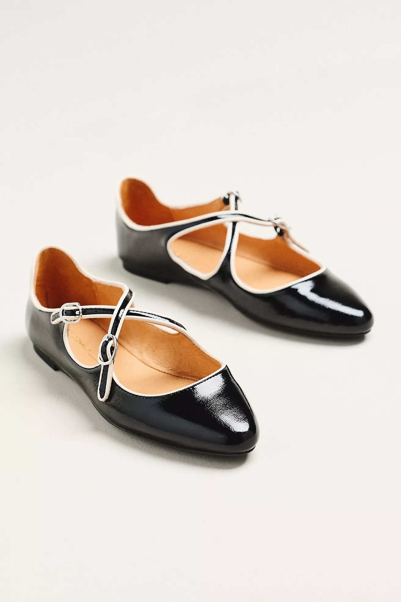 Intentionally Blank Vandam Criss-Cross Mary Jane Flats | Anthropologie (US)