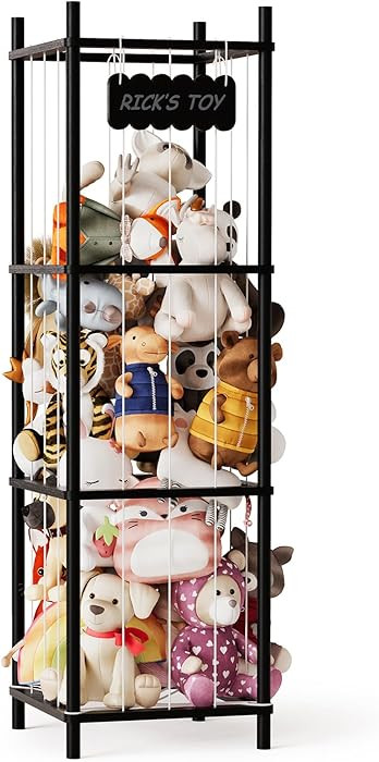 SpaceAid Stuffed Animal Storage Organizer, Wood Animals Zoo Toy Plushies Storage Holder, Large Ca... | Amazon (US)