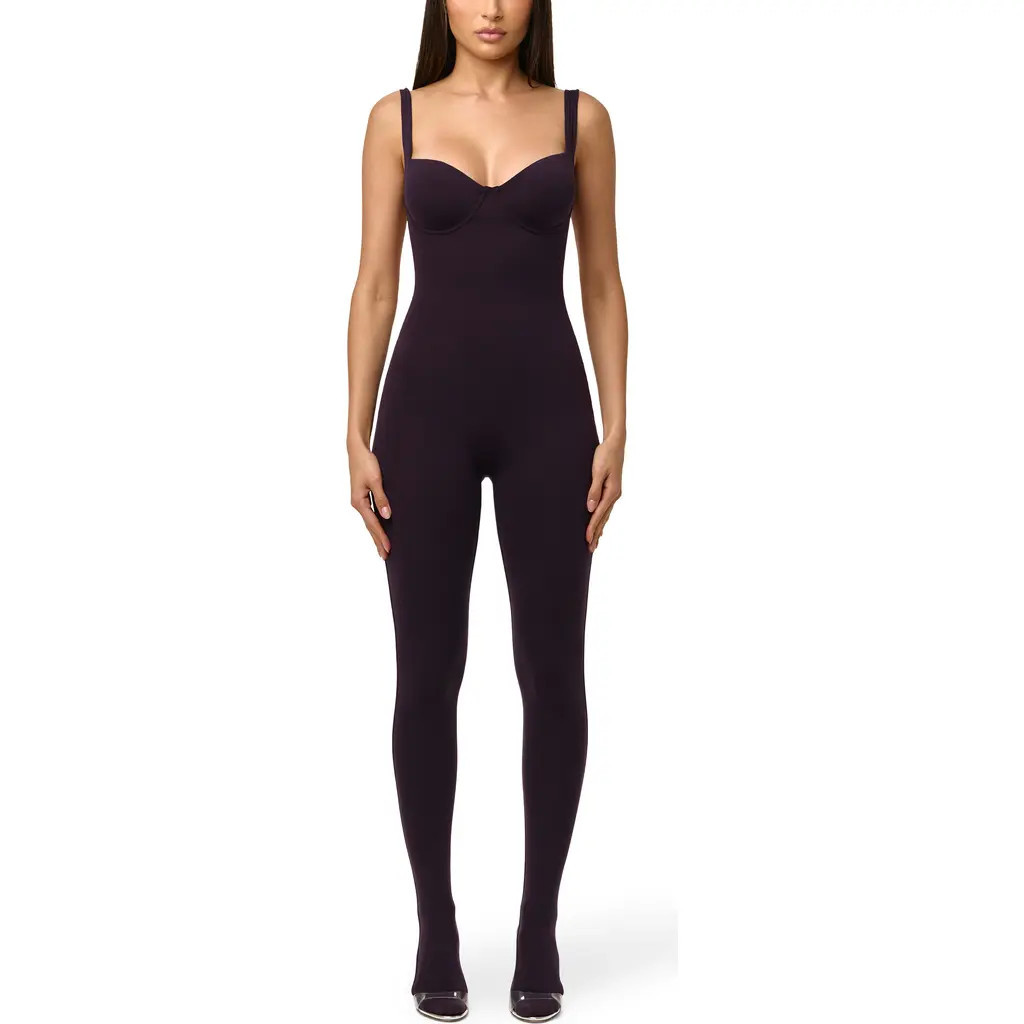 Naked Wardrobe Naked Tank Jumpsuit in Blackberry at Nordstrom, Size Medium | Nordstrom