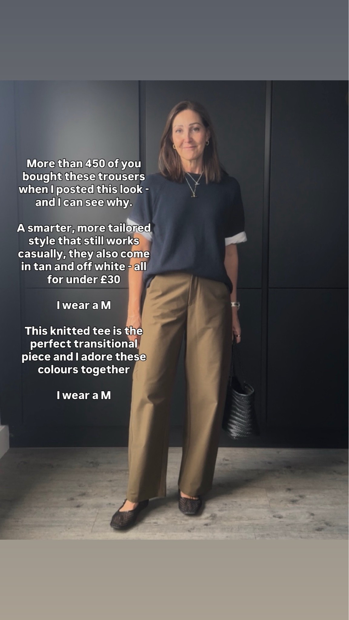 These are probably my best finds this month.  
So many of you love these trousers too. They’re smart, yet casual - a great shape and only £27.99. 
The knit is a lovely shade and I like the detailed sleeve. 
I wear a medium in both x

#LTKuk #LTKautumn #LTKover50style