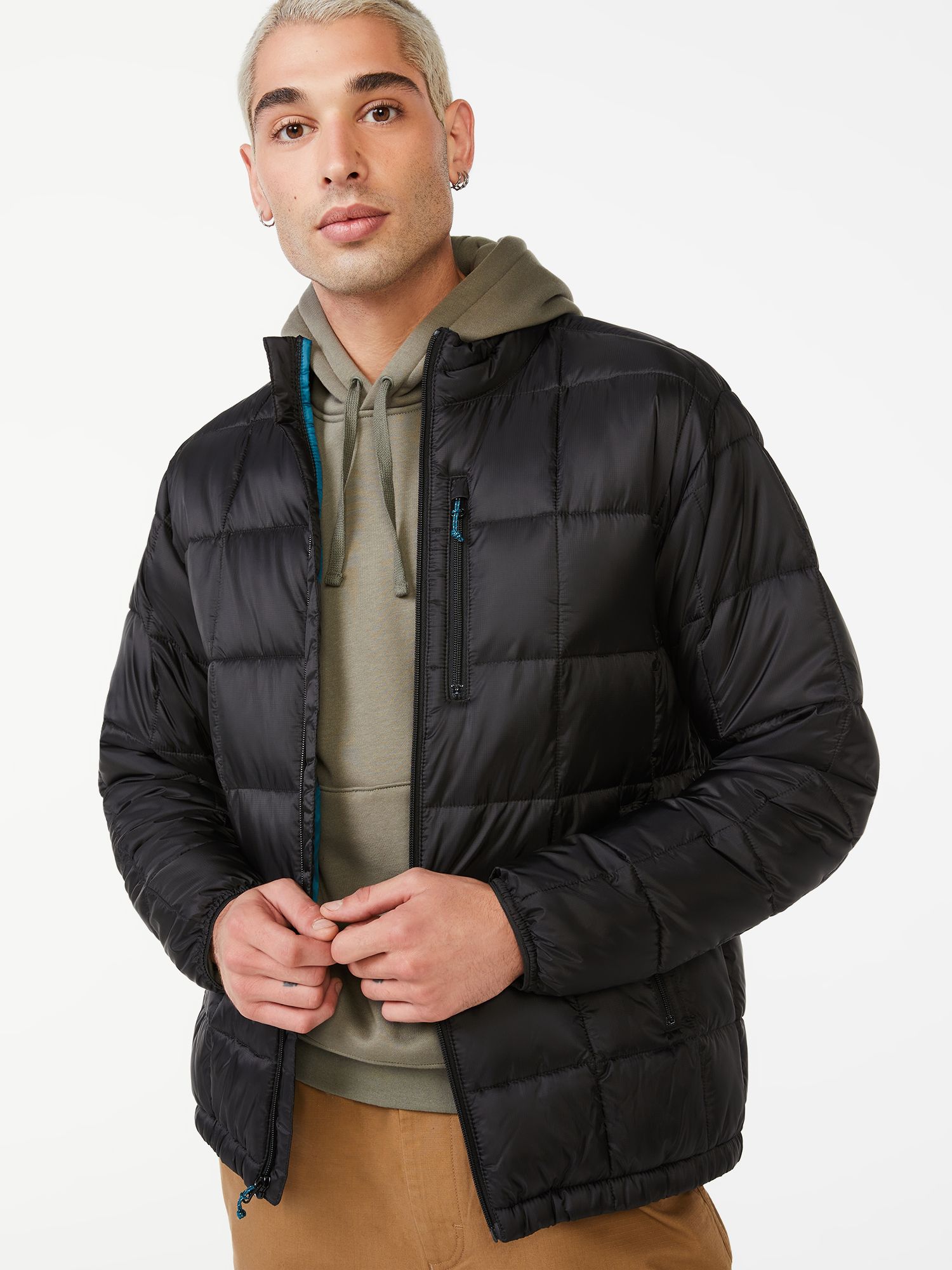 Free Assembly Men's Box Quilted Jacket - Walmart.com | Walmart (US)