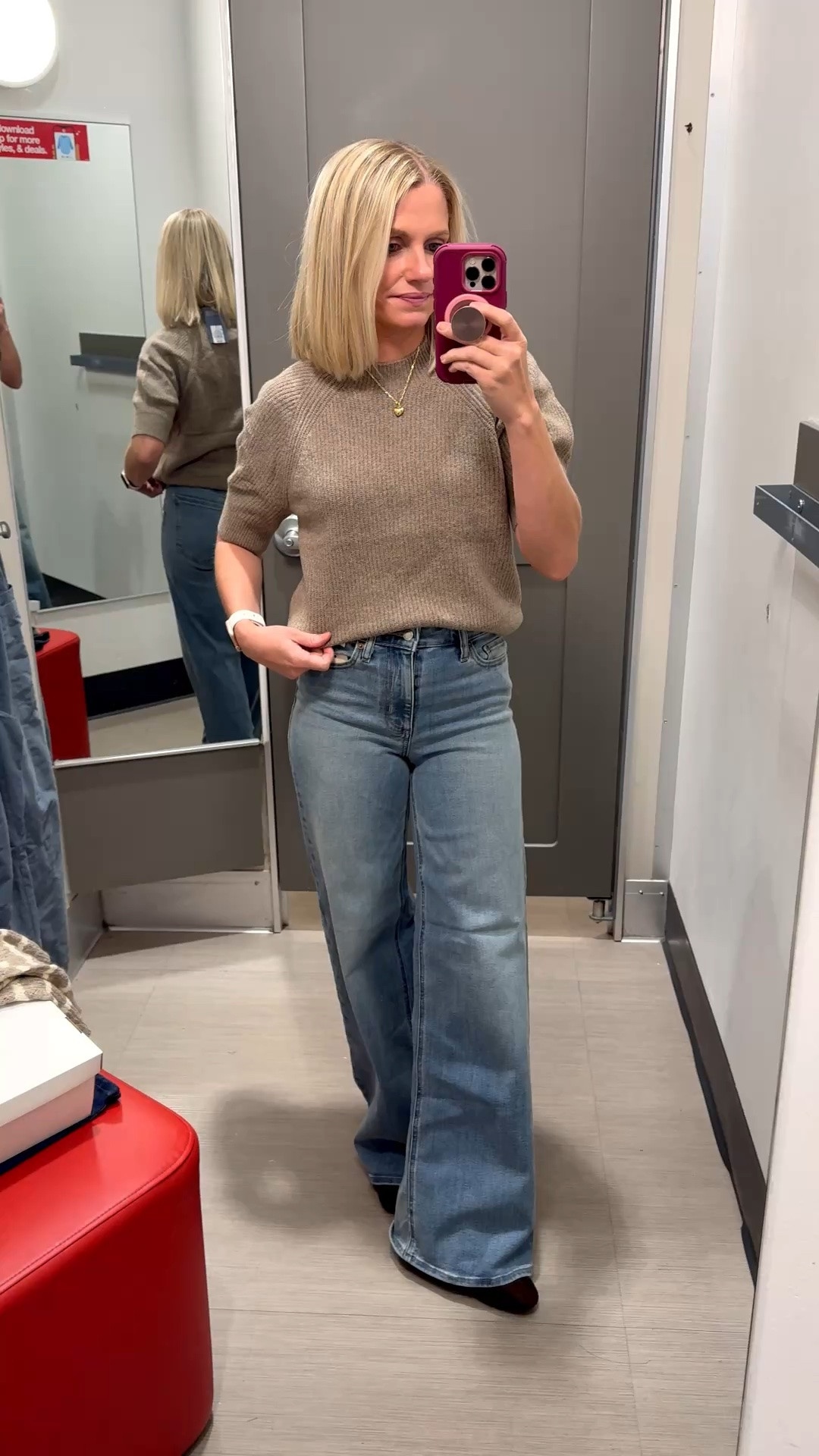 I love this short sleeve sweater from @Target it’s a great fall piece to have! 
Top- small
Jeans- 2/regular

#LTKPetite #LTKOver40 #LTKSeasonal