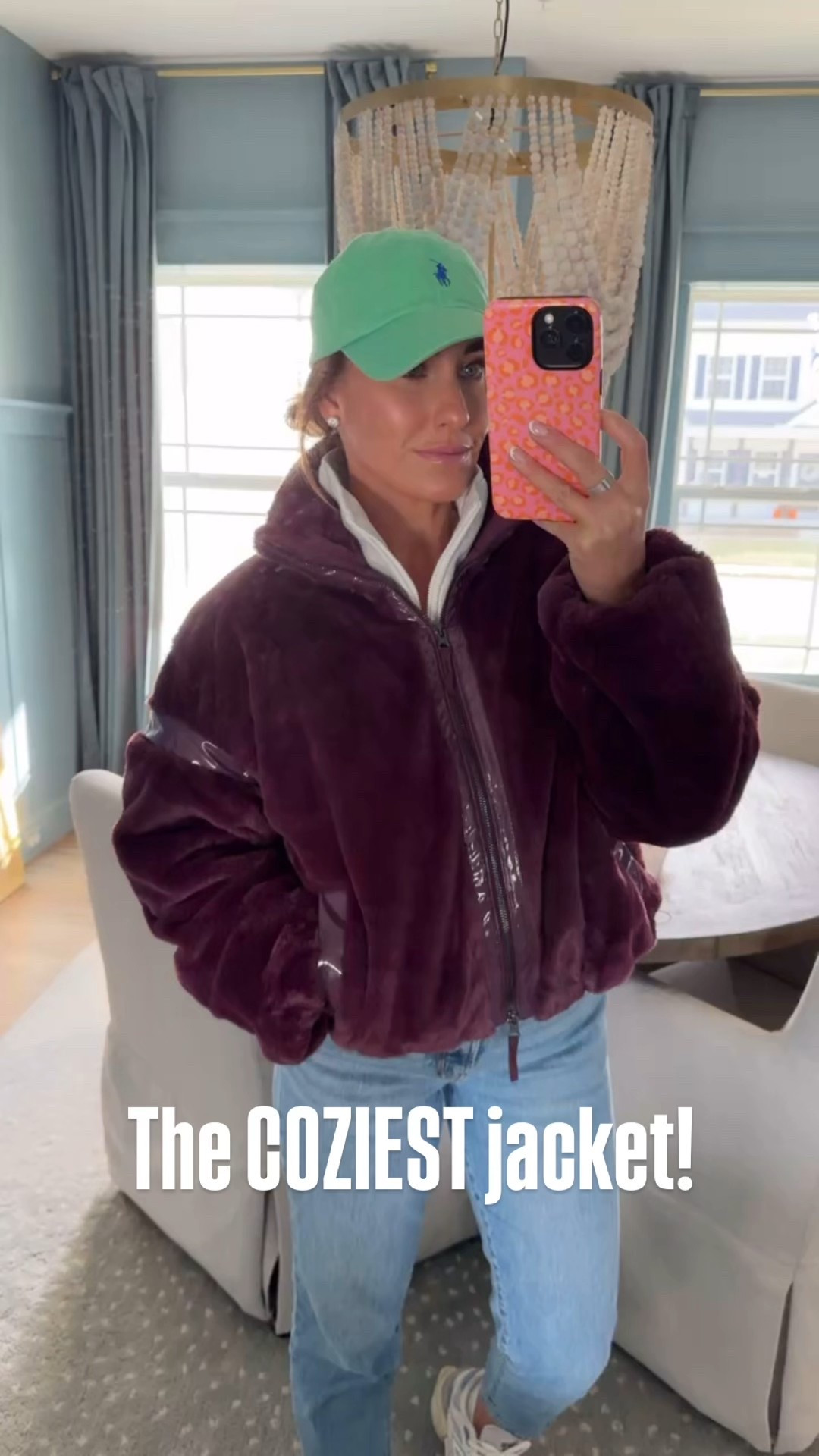 The COZIEST jacket! Also available in white and black. Wearing a size small! 

#jacket 
#coat 
#fauxfur 
#thankgiving 
#target 