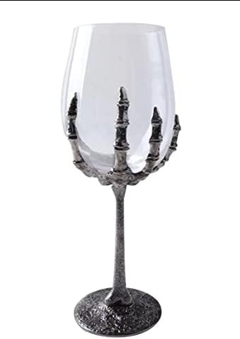 Billioncolor Skeleton Wine Glass, Ghost Hand Wine Glass, Halloween Red Wine Glass with Skull Base | Amazon (US)