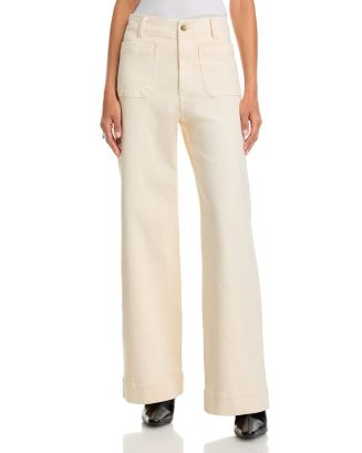 High Rise Wide Leg Jeans in Ecru - Exclusive | Bloomingdale's (US)