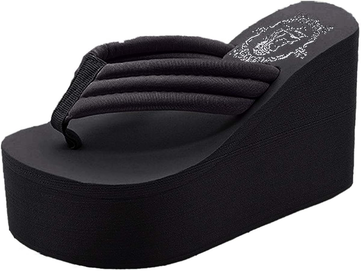 Women's Flip Flops Wedge Sandals Platform Thongs | Amazon (US)
