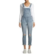 No Boundaries Juniors' Destructed Overalls | Walmart (US)