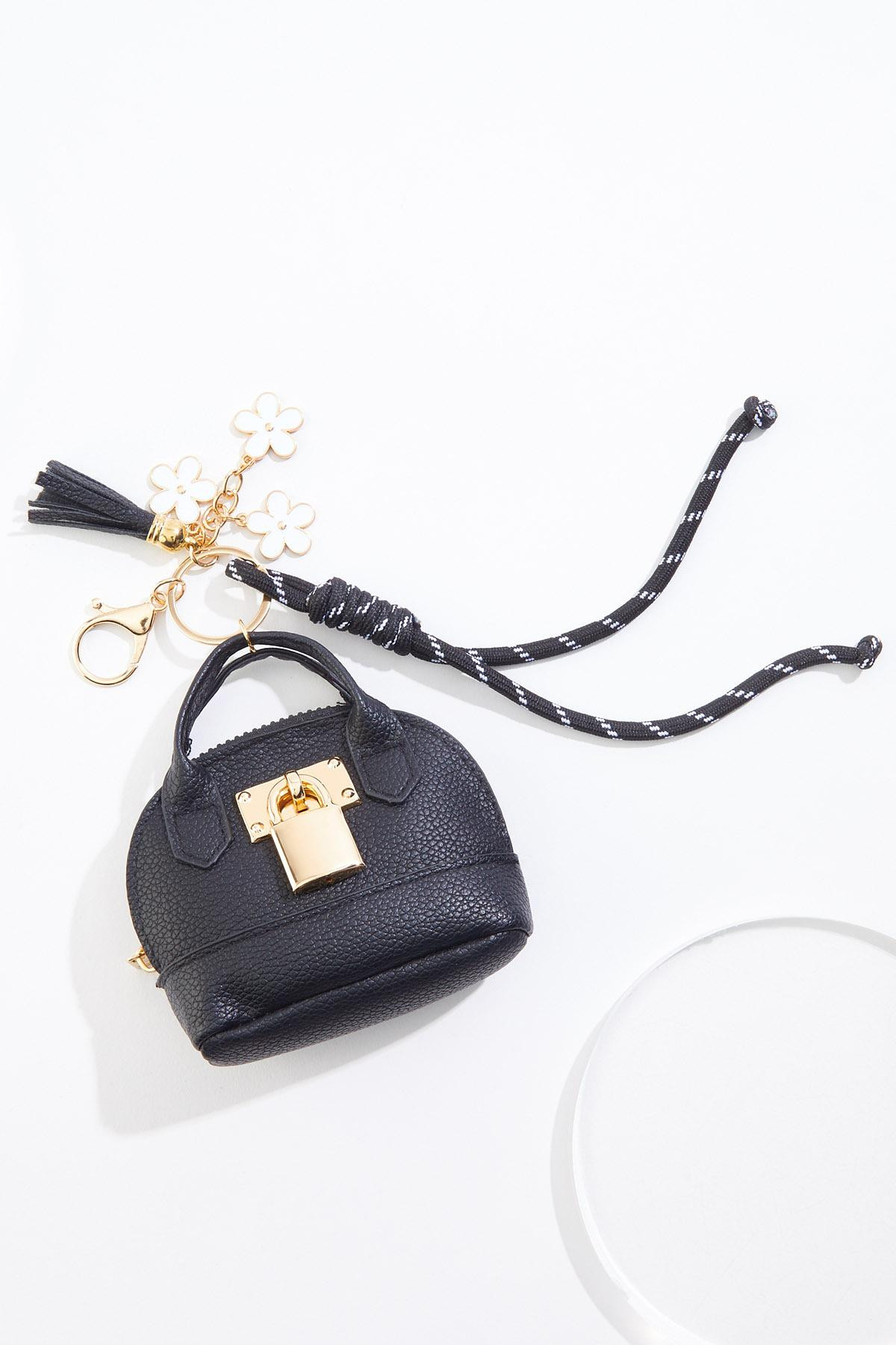 Floral Tassel Mini Tote Bag Charm | Cato Fashions