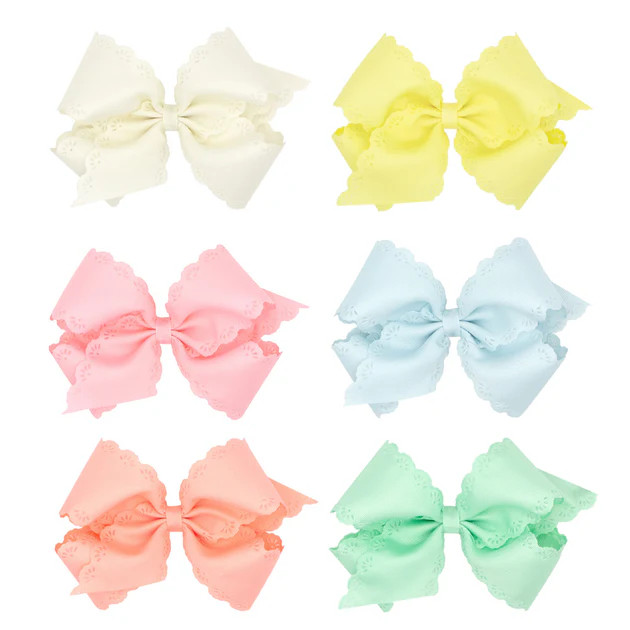 Eyelet Embossed Grosgrain Bow | Classic Whimsy