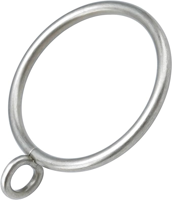 44 Pack Curtain Rings with Eyelets, Metal Drapery Ring for Pinch Pleat Curtains, Drape Ring 1.5 I... | Amazon (US)