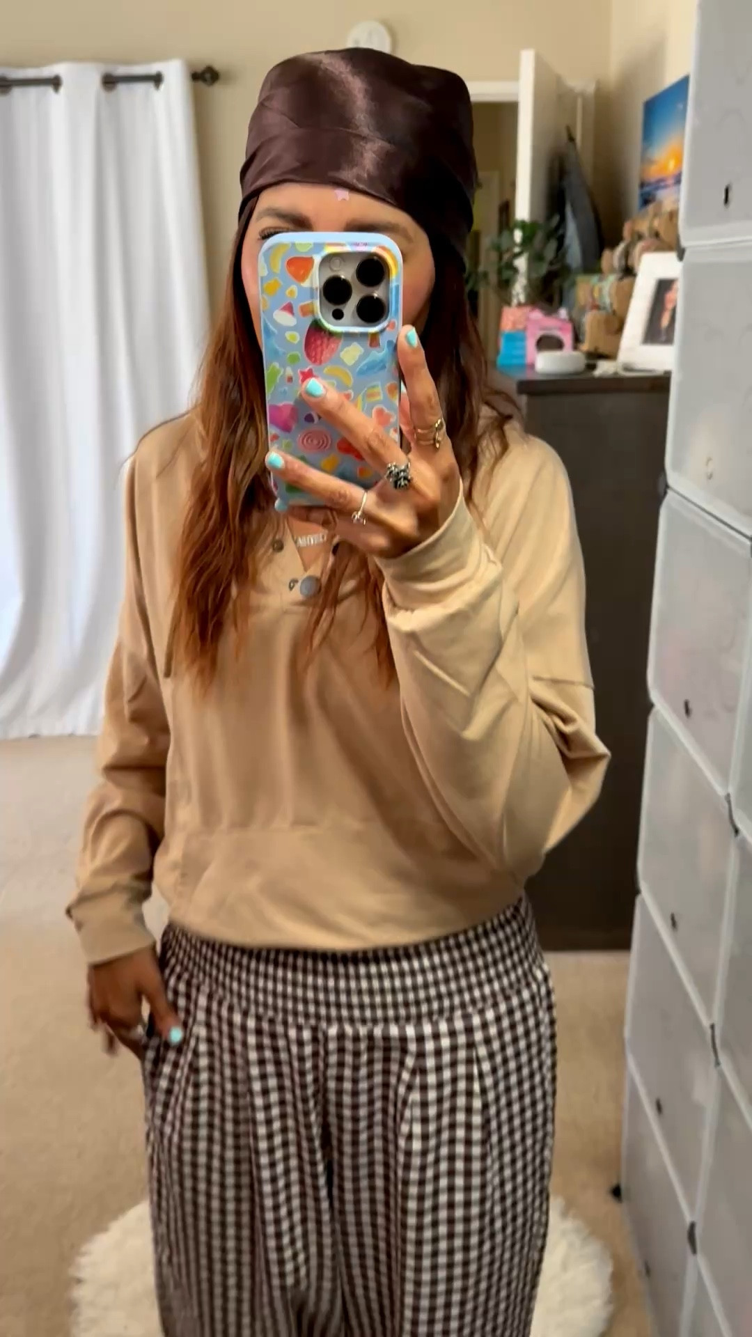 Easy everyday outfit but make it chic 🤍✨
I styled this oversized tee tucked under my bra for that effortless, cinched look (trust me… game changer 🙌). Paired it with these lightweight gingham pants for the perfect casual + put-together vibe.

This is my go-to for running errands, coffee runs, or just feeling cute and comfy without trying too hard. Add a statement sunglass + pop of color bag and you’re instantly elevated 💙

Everything is easy to mix, match, and rewear all season long!


casual outfit, everyday style, oversized tee outfit, t shirt styling hack, tucked shirt trick, gingham pants outfit, spring outfit ideas, summer casual look, mom style outfit, effortless chic outfit, comfy outfit ideas, relaxed fit outfit, neutral outfit with pop of color, street style casual, minimal chic outfit, airport outfit idea, coffee run outfit, laid back fashion, simple outfit inspo

#casualstyle #everydayoutfit #ootdstyle #springoutfits #summerstyle #effortlessstyle #momstyle #comfychic #outfitinspo #ltkstyle #ltkfashion #amazonstyle #ginghamstyle #neutralstyle #streetstyle

#LTKmomlife #LTKootd #LTKSeasonal