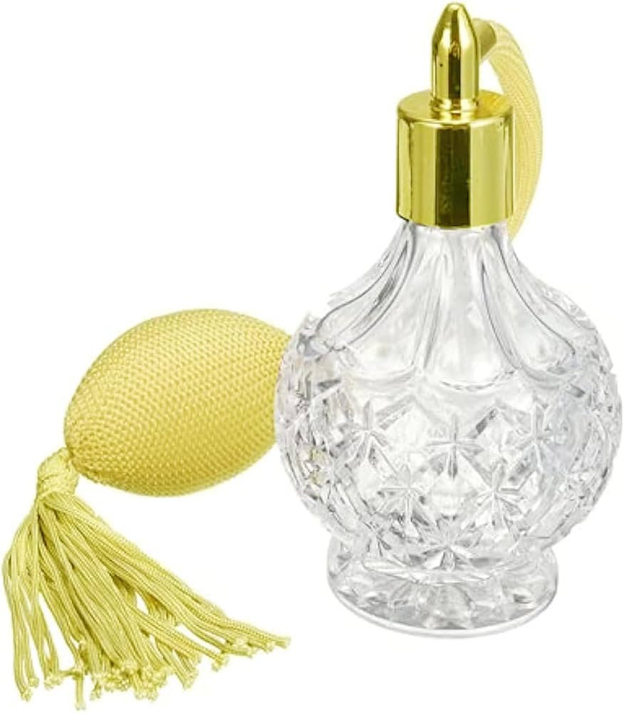 BOGZON 80ml Clear Crystal Vintage Style Perfume Bottle Gold Long Spray Tassels Atomizer Pump Refi... | Amazon (US)