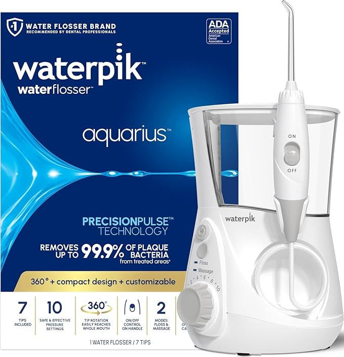 Waterpik Aquarius Water Flosser For Teeth Cleaning, Gums, Braces, Dental Care, Electric Power Wit... | Amazon (US)