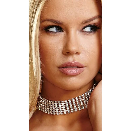 Classic Rhinestone Choker, Silver Choker | Walmart (US)