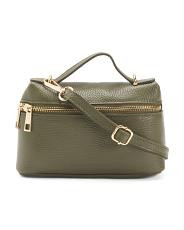 Made In Italy Leather Vanity Crossbody Case | TJ Maxx
