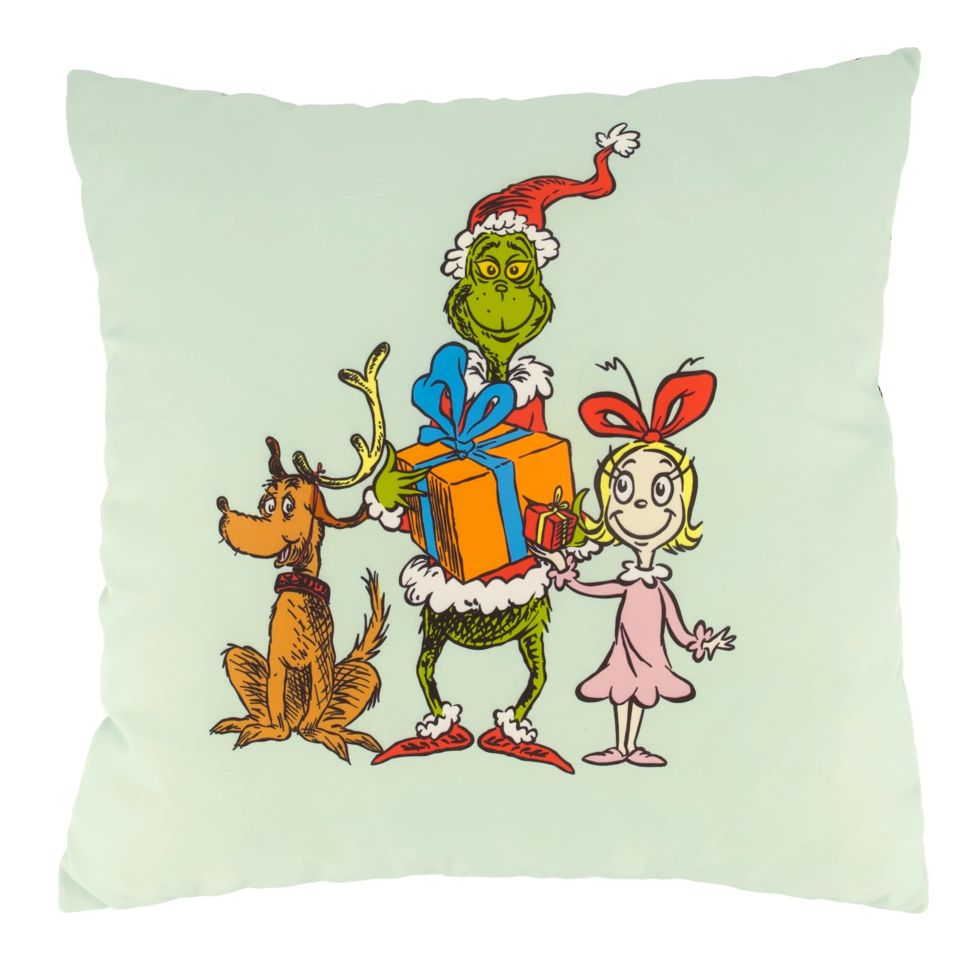Infantino the Grinch Soft Pillow, Reversible Holiday Pillow with Cindy-Lou Who & Max for Babies &... | Walmart (US)