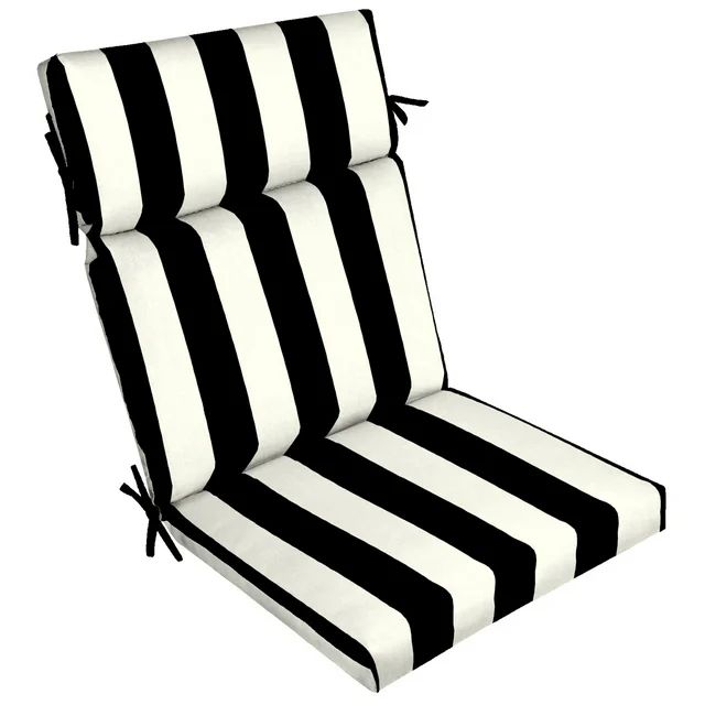 Better Homes & Gardens 44"L x 21"W Black Stripe 1 Piece Outdoor Chair Cushion | Walmart (US)