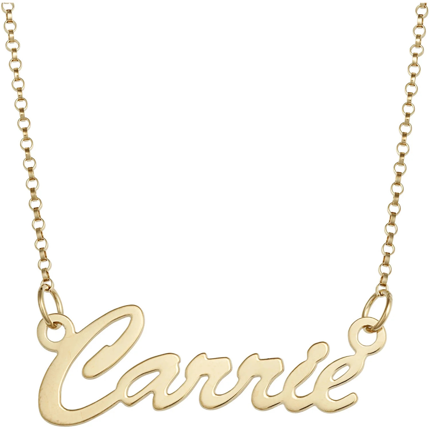 Personalized Planet Women's 14kt Gold-Plated Sterling Hollywood Nameplate Necklace,18" - Walmart.... | Walmart (US)