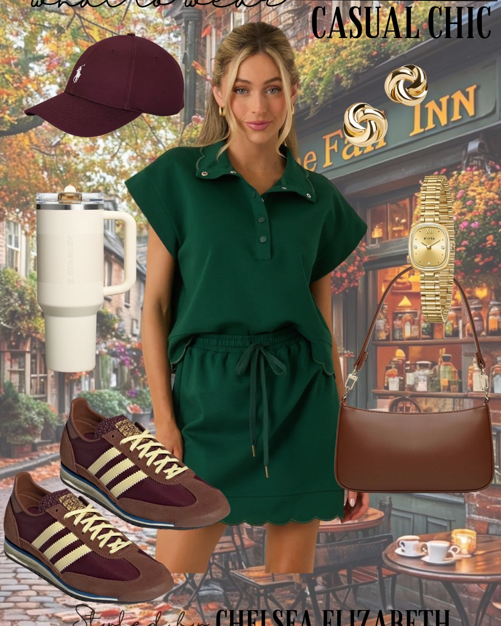Casual Chic Outfits | Casual Fall Outfits 
•
•
•
Green Pullover - S
Green Mini Skirt - S
Brown Handbag 
Adidas Sneakers -8
Stanley Tumbler 
Maroon Cap 
•
•
•
Old Money Fall Outfit | Classy Fall Outfit | Fall Neutrals | Fall Chic | Chic Fall Outfits | Fall Outfits Petite | Fall Outfits | Fall Casual Outfits| Fall Transition Outfits | Fall Outfits Women | Fall Capsule Wardrobe | Everyday Outfits | Cute Outfits | Casual Chic  | Casual Outfits | Weekend Outfits | Errands Outfit | Coffee Run Outfit | Shopping Outfit | Comfy Outfits |  Comfy Sets | Comfy Chic | Sneaker Outfit | School Drop Off Outfit | old money looks | old money aesthetic | old money fashion | old money style | old money outfits | old money style women | neutral outfit | neutral style | classic style | classic outfits | chic outfits | chic style | casual chic | quiet luxury | minimalist | minimalist fashion | capsule wardrobe | petite outfits | Trouser Outfit | Pants Outfit | Cardigan Outfit | Vest Outfit | Matching Set Outfit | Matching Sets | Matching Set Women | Matching Set Fall | Matching Pant Set | 2 Piece Outfits | 2 Piece Sets | 2 Piece Sets Fall | Two Piece Set | Two Piece Outfits | Two Piece Fall | Europe Outfits | Italy Outfits | Vacation Outfit | 

#LTKSeasonal #LTKFindsUnder50 #LTKFindsUnder100 #LTKShoeCrush #LTKItBag #LTKOver40 #LTKTravel #LTKStyleTip #LTKPetite #LTKU