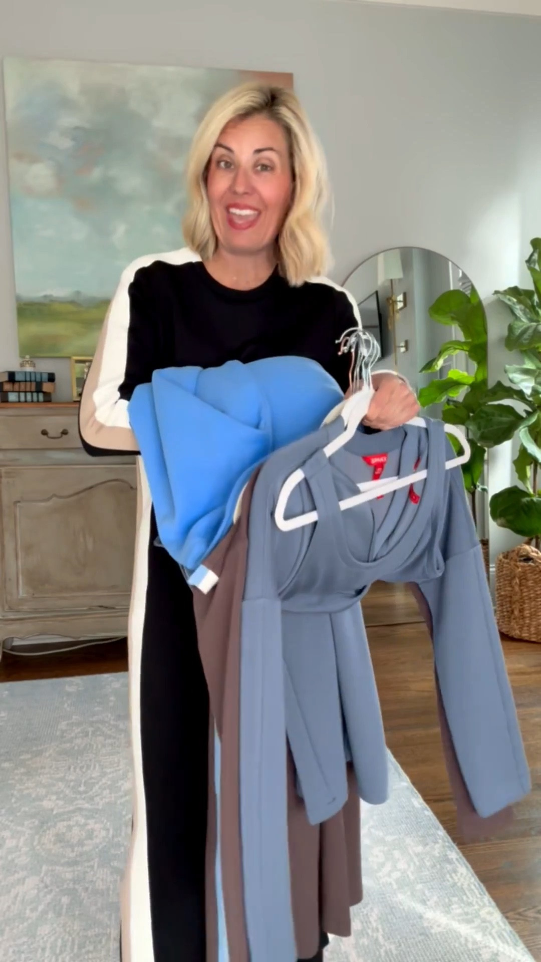 Sale!! When it comes to Spanx… I have zero self-control! The perfect travel wear, workwear, fitness wear, school meetings, dress up for a party… Should I go on? ￼

Tops- xs
Pants - petite small 
Leggings - 7/8 small
Maxi Dress - small 
Colorblock Jumpsuit - small
Draped Jumpsuit - small petite 

*be sure to use code LTKSPANX for 20% off (almost) sitewide through 3/15!

#LTKPetite #LTKmomlife #LTKdayinmylife