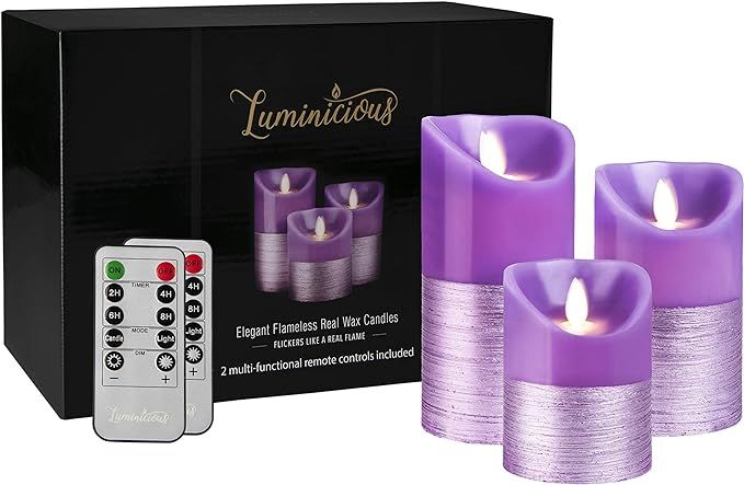 Moving Flame Candles | Decorative Flameless Candles Flickering LED | Battery Operated Electric Pi... | Amazon (US)