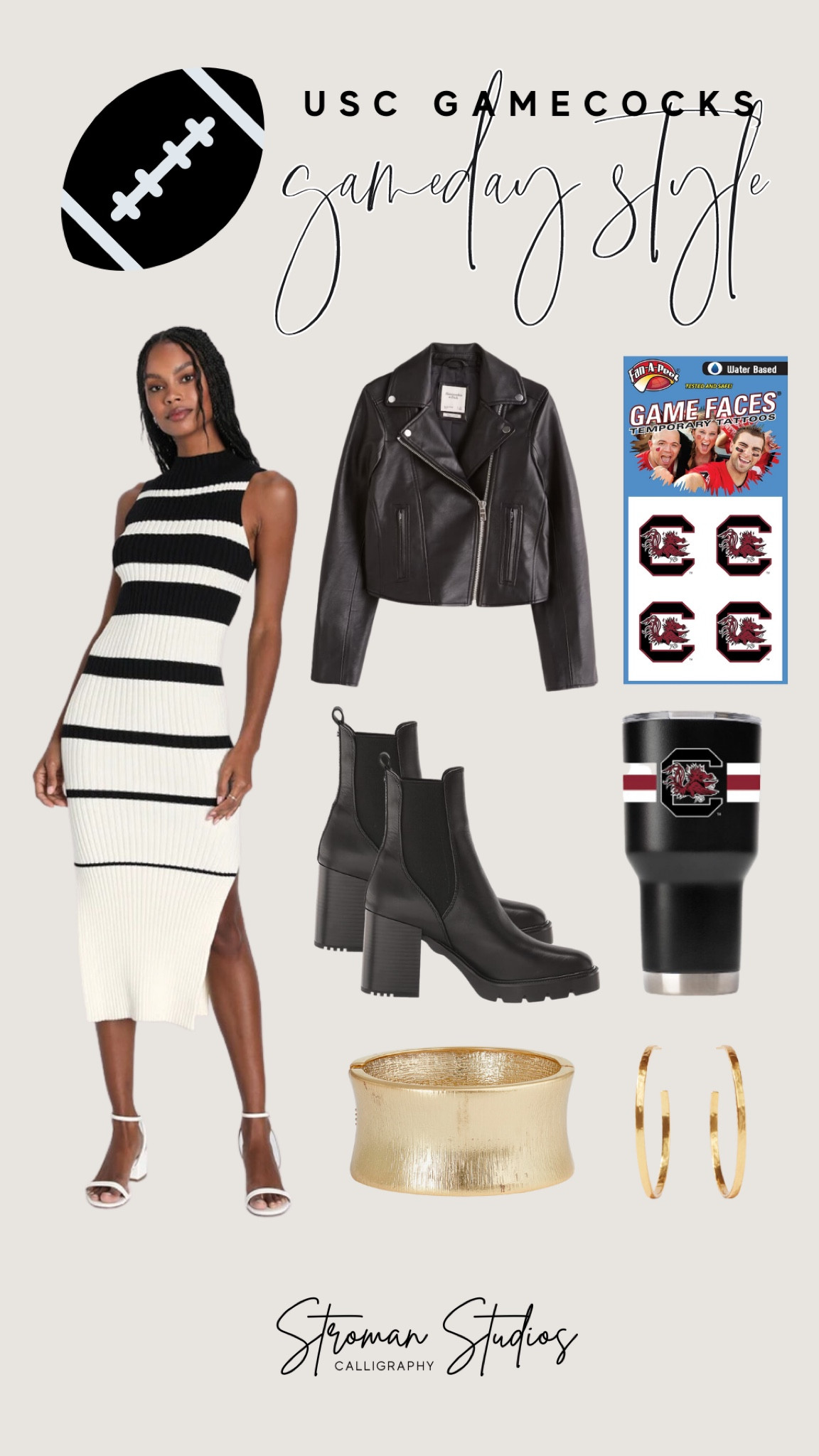 South Carolina Gamecocks Football Gameday Women’s Outfit #collegefootball #gamedaylooks #gameday #usc #southcarolina #scarolinagamecocks #gamecocks #secfootball #whattowear #footballgameoutfit #tailgating #tailgatingoutfit #gameday #gamedaywear #gamedayoutfit #leatherjacket #southcarolina #southcarolinagamecocks #gamecockyeti #footballseason #footballszn

#LTKU #LTKsalealert #LTKSeasonal