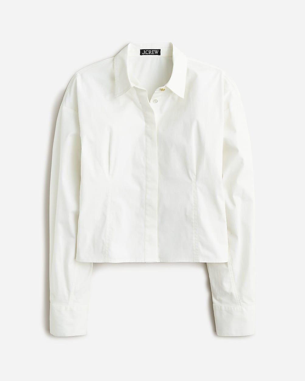 Fitted button-up shirt in stretch cotton-blend poplin | J.Crew US