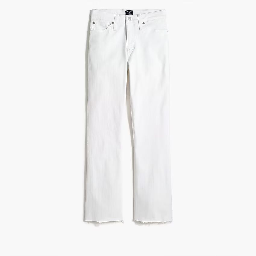 Flare crop white jean in signature stretch | J.Crew Factory