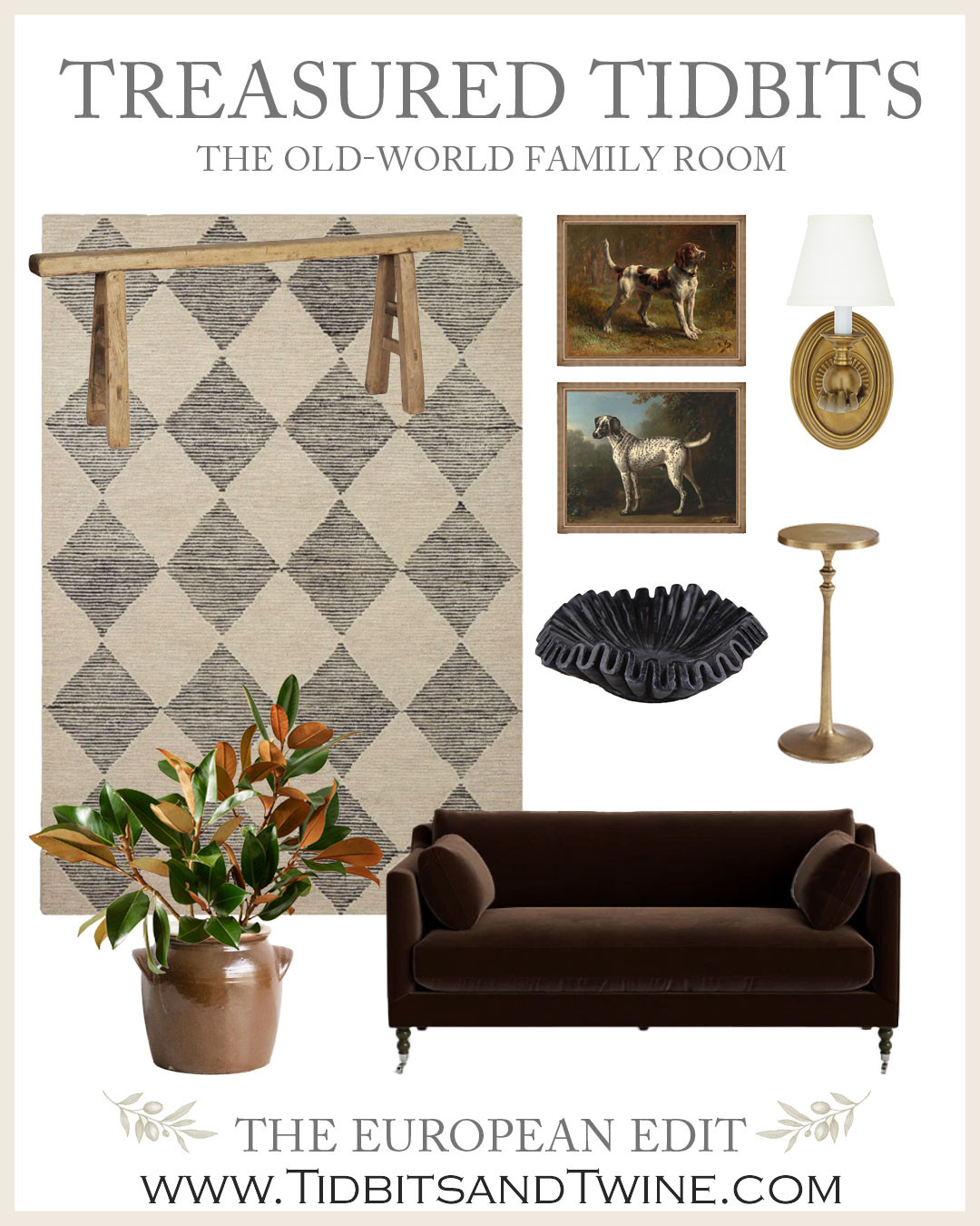 Warm neutrals, aged wood, and a touch of European charm — this Old-World family room edit is all about cozy sophistication.   #oldworldstyle #europeandecor #familyroominspo #collectedlook #timelessdecor #neutralhome #interiorstyling #classicdecor #warmneutrals #tidbitsandtwine #elsiegreen #antiquedecor #magnoliastems #framedart #marblebowl #brasstable 

 #LTKHome #LTKFindsUnder50 #LTKStyleTip
