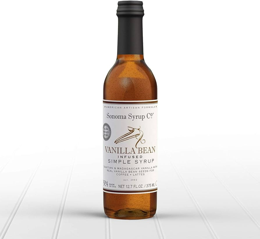 Sonoma Syrup Co Vanilla Bean Simple Syrup, 12.7 oz for Coffee, Cocktails, and Cooking | Amazon (US)