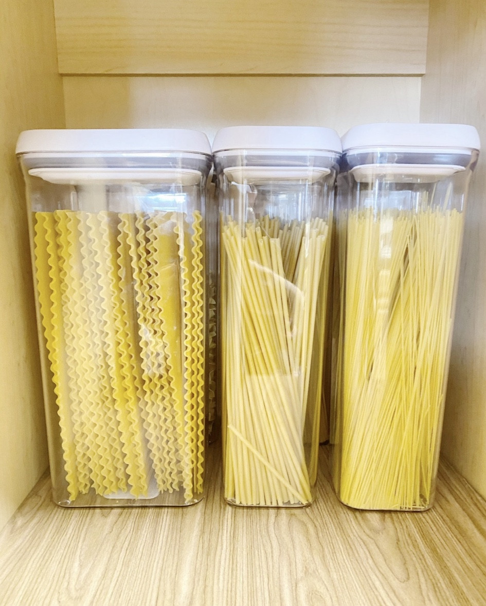 Kitchen storage and organization ideas! I love these airtight storage canisters especially for pasta! They come in all different sizes and are worth the investment! 

#LTKFamily #LTKFindsUnder100 #LTKHome