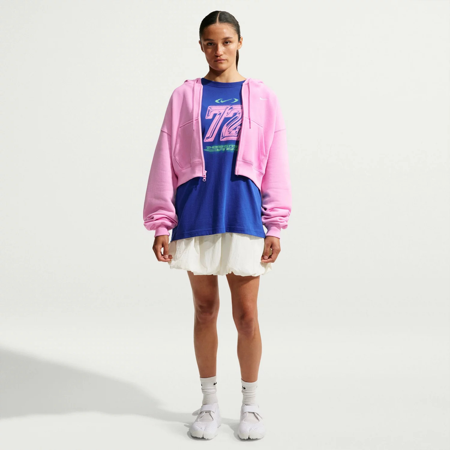 Nike Women's Sportswear Studio Fleece Oversized Cropped Full-Zip Hoodie | Academy Sports + Outdoors