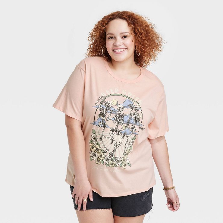 Women's Keep Going Short Sleeve Graphic T-Shirt - Pink | Target