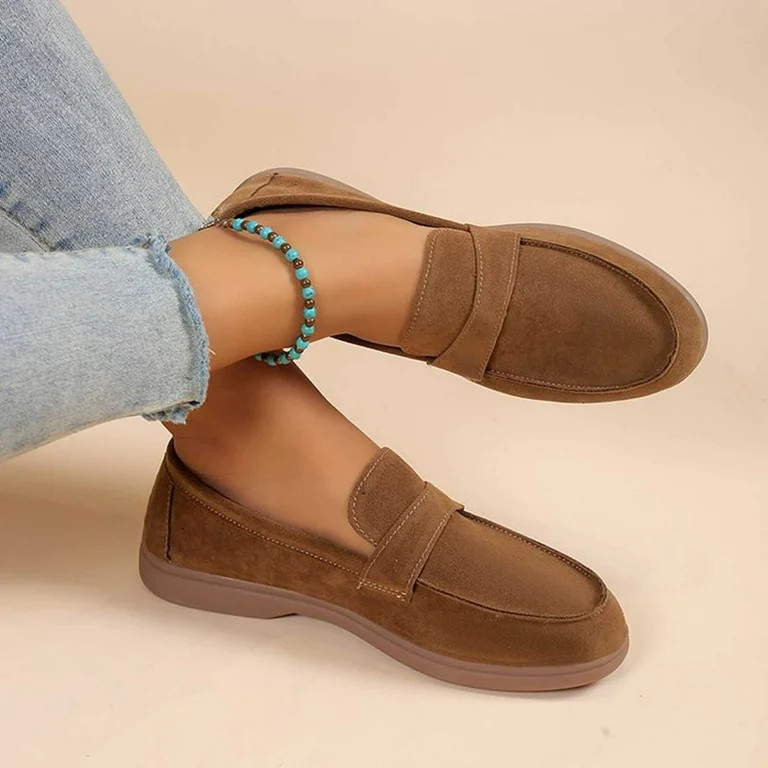 Miluxas Women's Wide Loafers Shoes Clearance Cute Dressy Shoes Ladies Comfort Slip Ons Work Shoes... | Walmart (US)