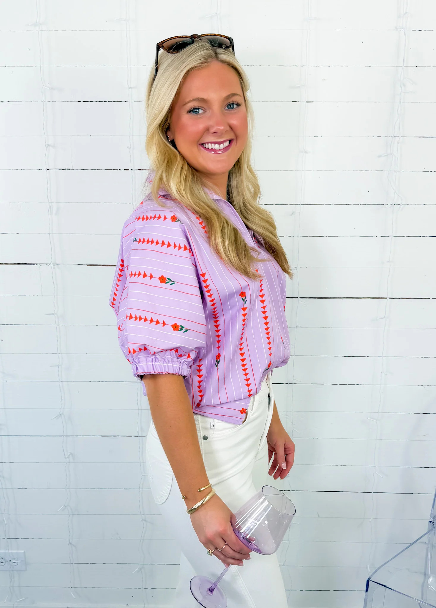 Sloan Lilac Fleur Path Top Adrienne | Clover and Bee | Clover + Bee