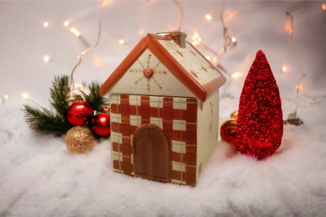 Vintage Cottage Cookie Jar, Ceramic House Cookie Jar, Village House, Camp Master Cookie Jar | Etsy (US)