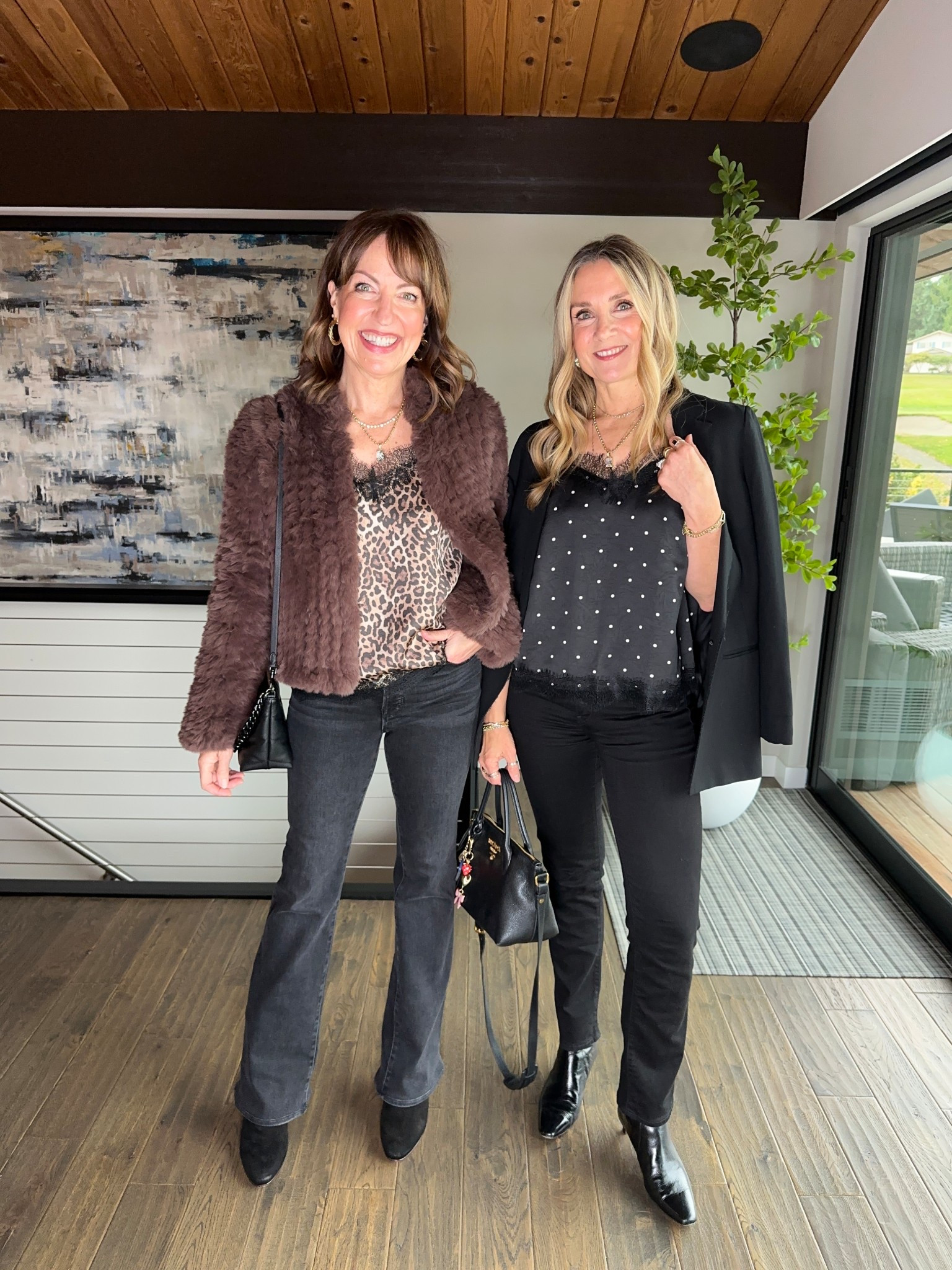 Going out outfits! Our Loft lace trim camis are on sale and so cute! Black jeans and black boots are a date night staple! 

Fall outfit, faux fur crop coat, Levi’s jeans, Madewell boots 

#LTKOver40 #LTKFindsUnder50 #LTKSaleAlert