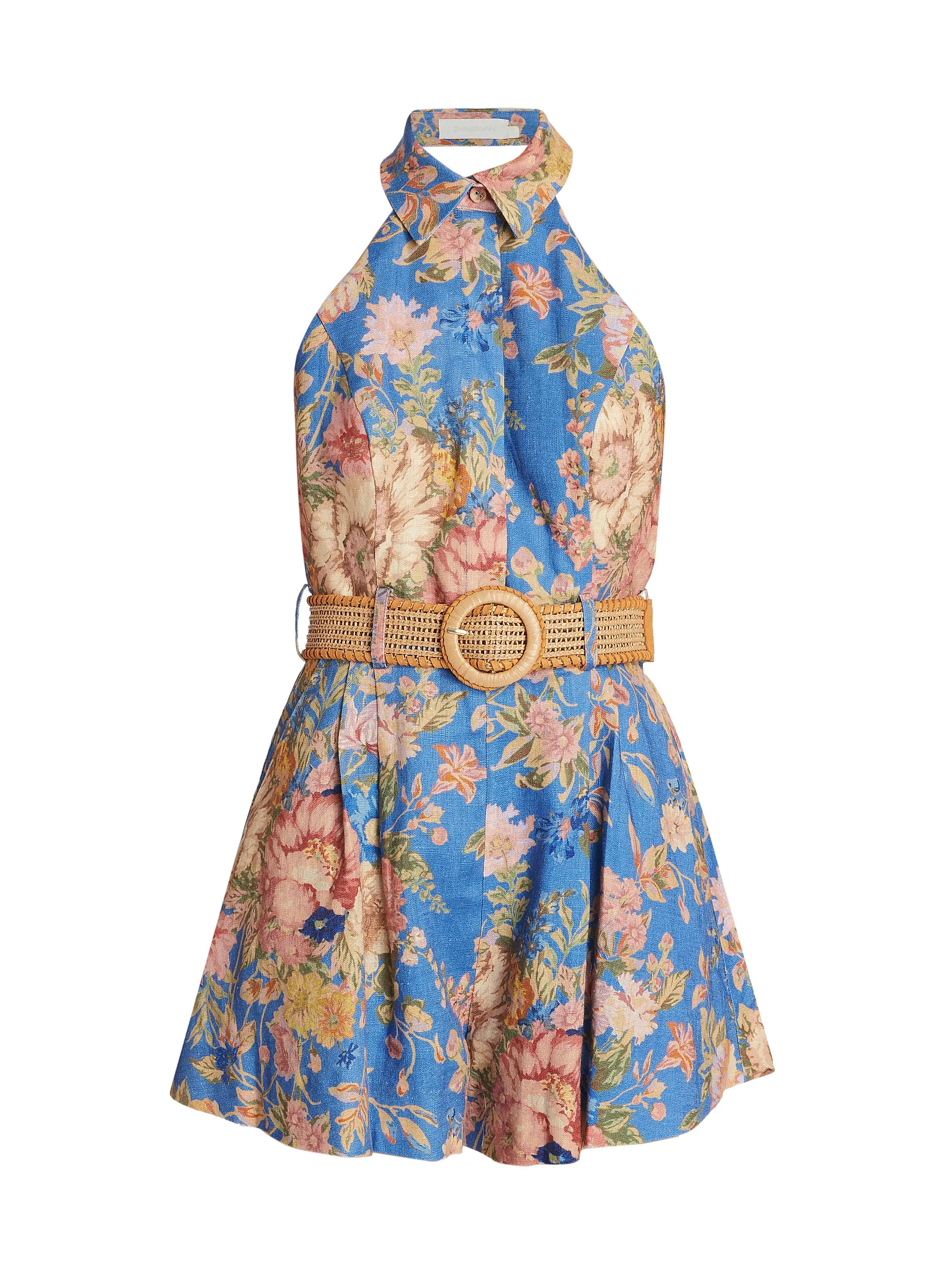 August Linen Halterneck Playsuit | Saks Fifth Avenue