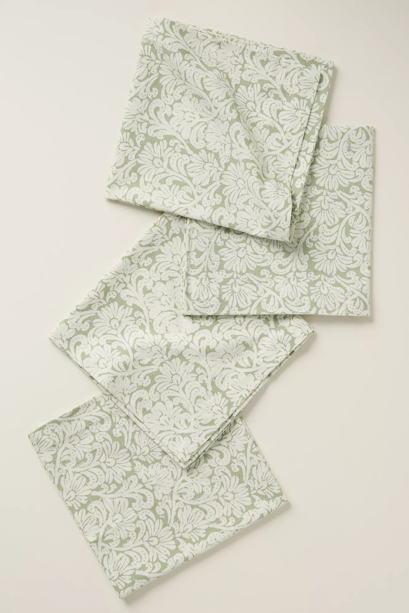 Demeter Embroidered Cotton Napkins, Set of 4 | Anthropologie (US)