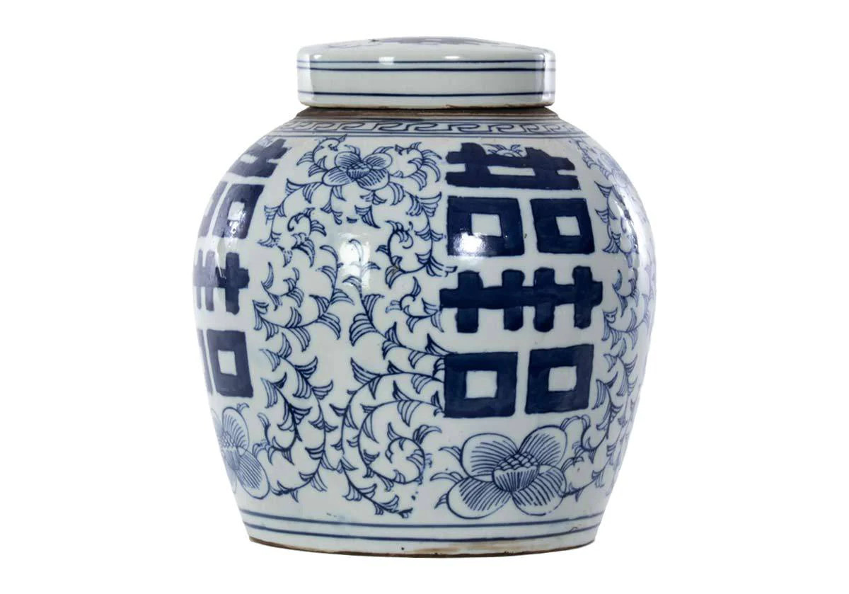 DOUBLE HAPPINESS TEMPLE JAR | Alice Lane Home Collection