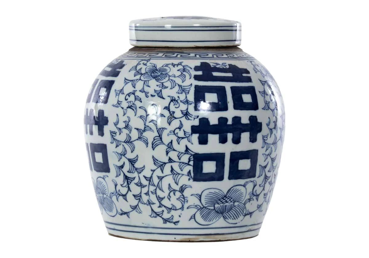 DOUBLE HAPPINESS TEMPLE JAR | Alice Lane Home Collection